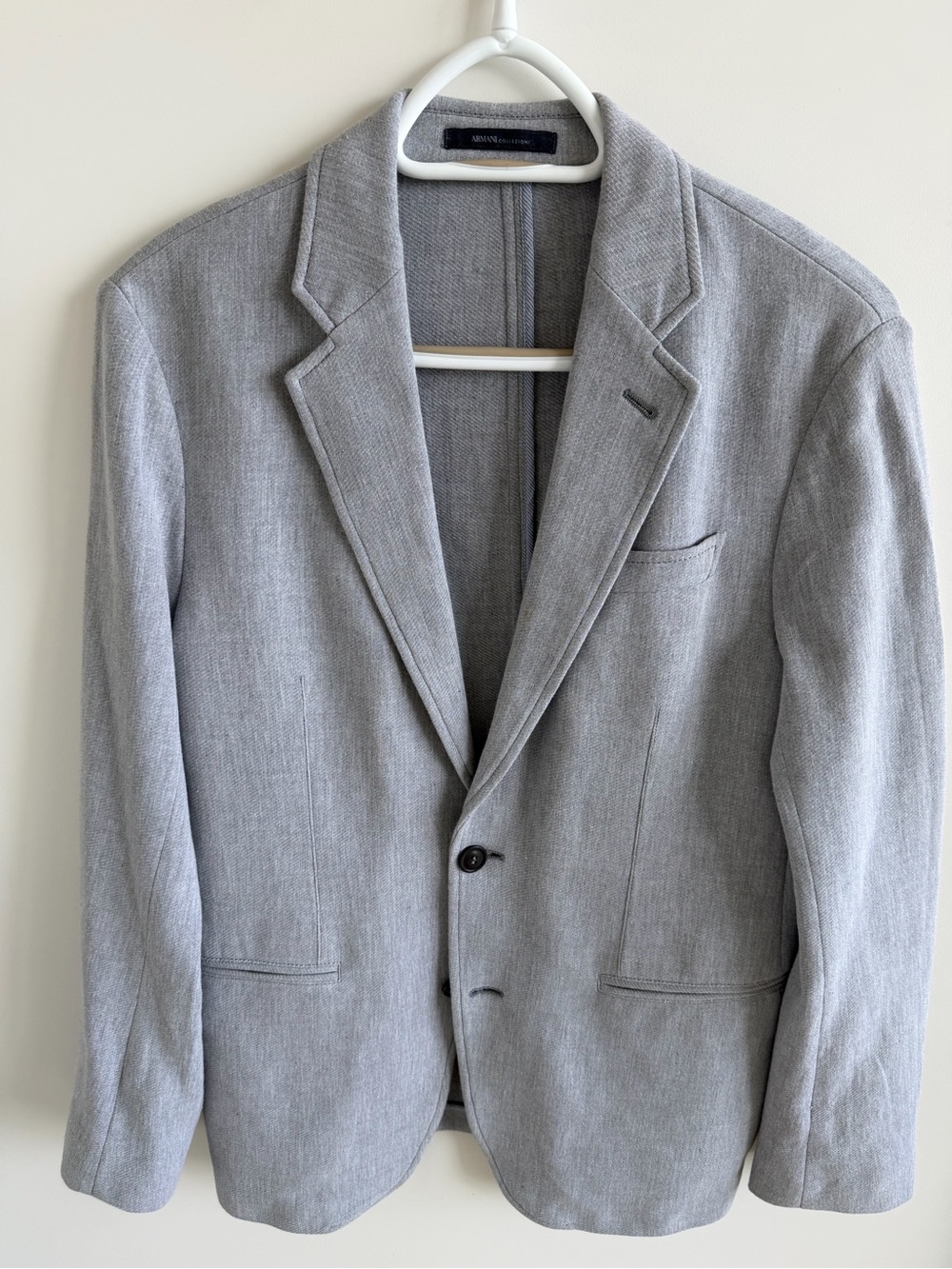 Armani Collezioni Light Gray Men's Blazer - Tailored Sport Coat